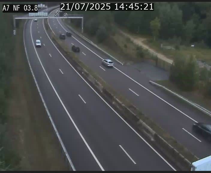 Webcam autoroute A7 au Luxembourg à la sortie du Tunnel Stafelter vers le Nord