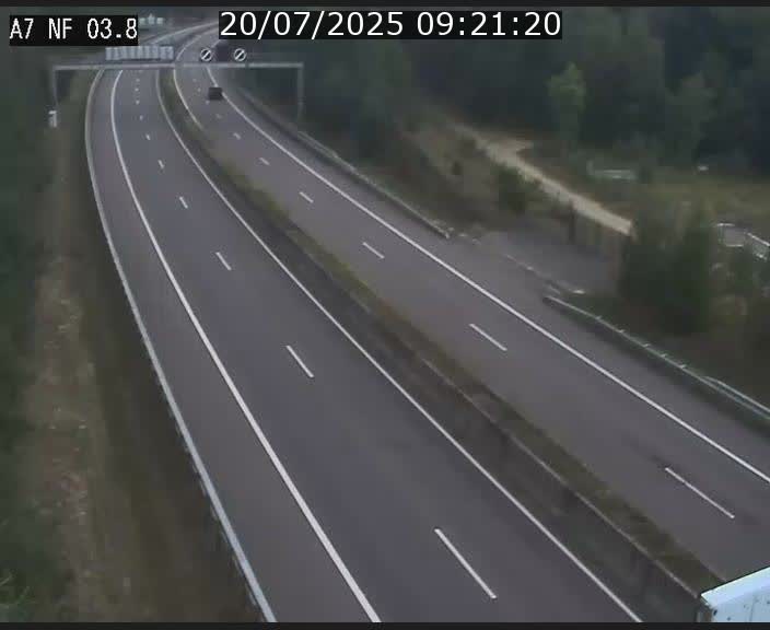 Webcam autoroute A7 au Luxembourg à la sortie du Tunnel Stafelter vers le Nord
