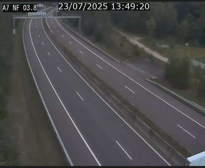 Webcam autoroute A7 au Luxembourg à la sortie du Tunnel Stafelter vers le Nord