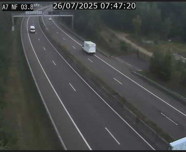 Webcam autoroute A7 au Luxembourg à la sortie du Tunnel Stafelter vers le Nord