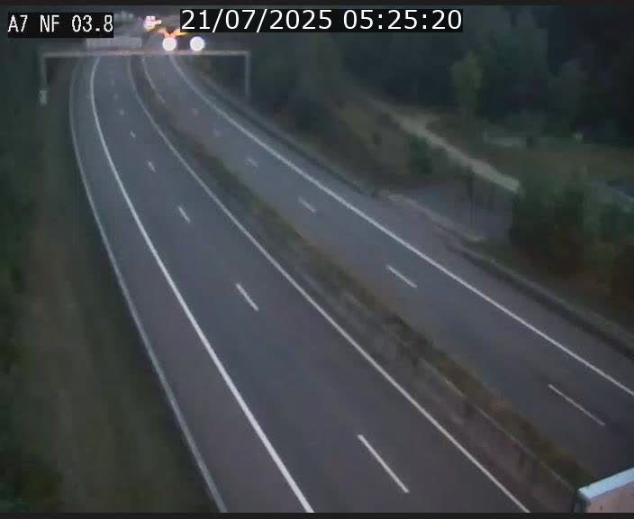 Webcam autoroute A7 au Luxembourg à la sortie du Tunnel Stafelter vers le Nord