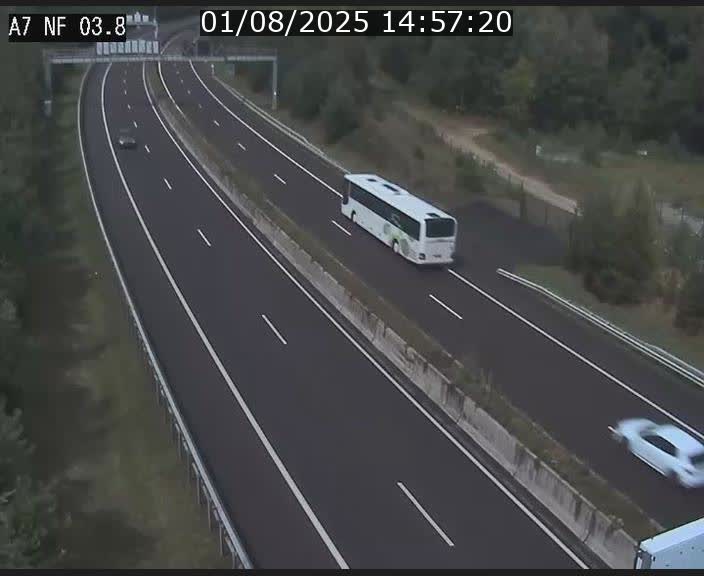Webcam autoroute A7 au Luxembourg à la sortie du Tunnel Stafelter vers le Nord