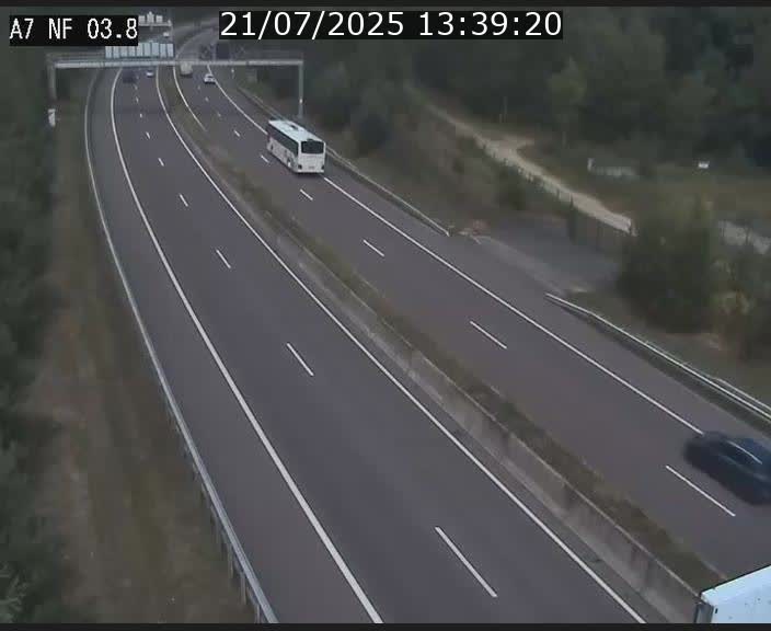 Webcam autoroute A7 au Luxembourg à la sortie du Tunnel Stafelter vers le Nord