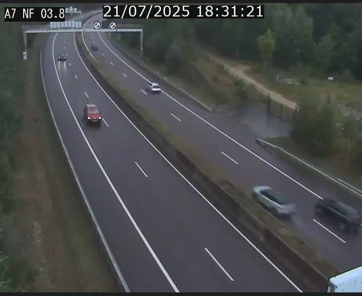 Webcam autoroute A7 au Luxembourg à la sortie du Tunnel Stafelter vers le Nord