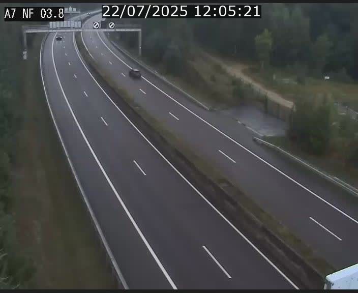 Webcam autoroute A7 au Luxembourg à la sortie du Tunnel Stafelter vers le Nord