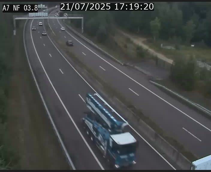 Webcam autoroute A7 au Luxembourg à la sortie du Tunnel Stafelter vers le Nord