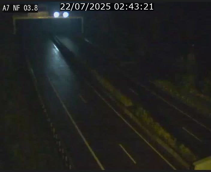 Webcam autoroute A7 au Luxembourg à la sortie du Tunnel Stafelter vers le Nord