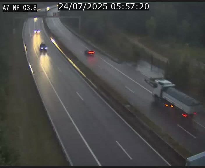 Webcam autoroute A7 au Luxembourg à la sortie du Tunnel Stafelter vers le Nord