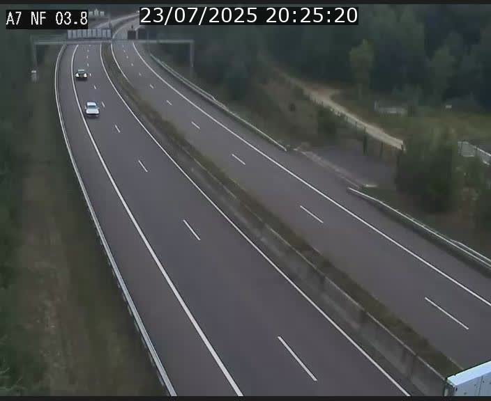 Webcam autoroute A7 au Luxembourg à la sortie du Tunnel Stafelter vers le Nord