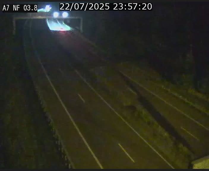 Webcam autoroute A7 au Luxembourg à la sortie du Tunnel Stafelter vers le Nord