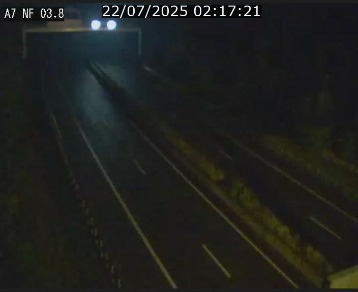 Webcam autoroute A7 au Luxembourg à la sortie du Tunnel Stafelter vers le Nord