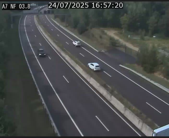 Webcam autoroute A7 au Luxembourg à la sortie du Tunnel Stafelter vers le Nord