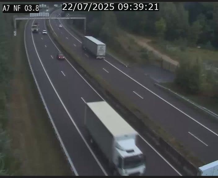 Webcam autoroute A7 au Luxembourg à la sortie du Tunnel Stafelter vers le Nord