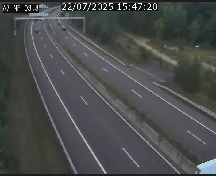 Webcam autoroute A7 au Luxembourg à la sortie du Tunnel Stafelter vers le Nord