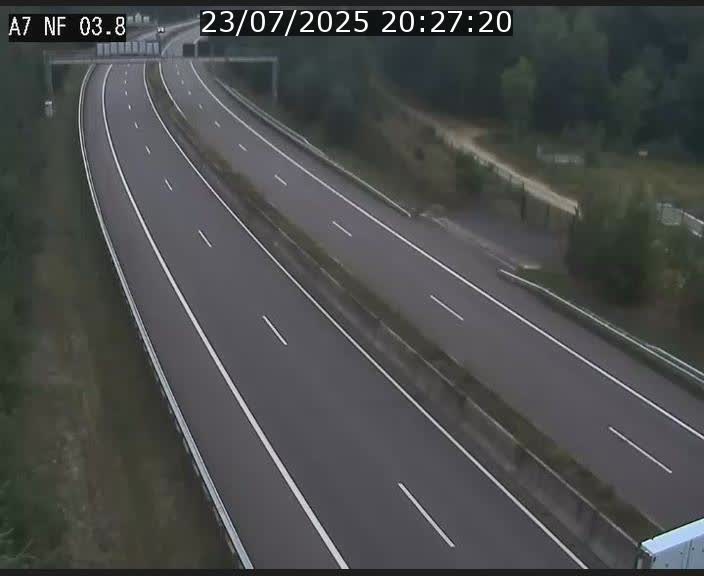 Webcam autoroute A7 au Luxembourg à la sortie du Tunnel Stafelter vers le Nord