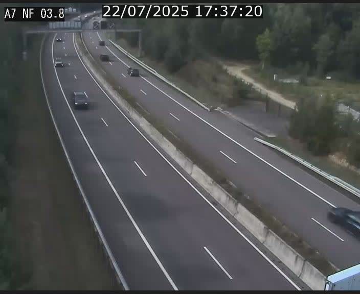 Webcam autoroute A7 au Luxembourg à la sortie du Tunnel Stafelter vers le Nord