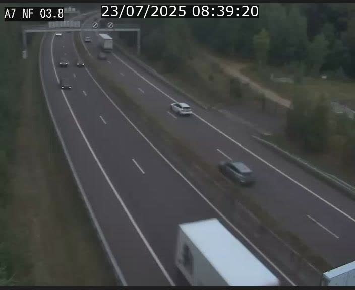 Webcam autoroute A7 au Luxembourg à la sortie du Tunnel Stafelter vers le Nord