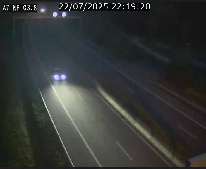 Webcam autoroute A7 au Luxembourg à la sortie du Tunnel Stafelter vers le Nord