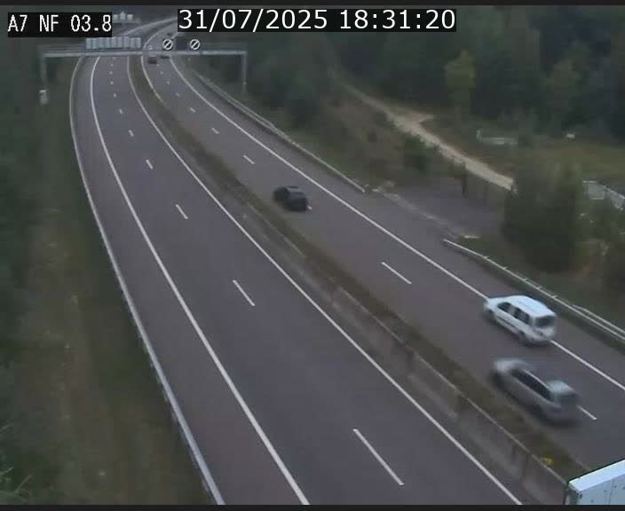 Webcam autoroute A7 au Luxembourg à la sortie du Tunnel Stafelter vers le Nord