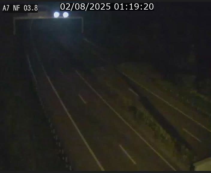 Webcam autoroute A7 au Luxembourg à la sortie du Tunnel Stafelter vers le Nord