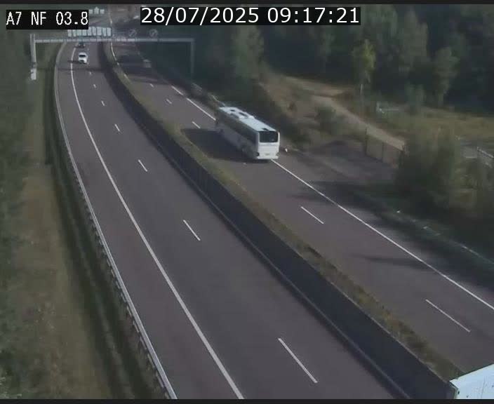 Webcam autoroute A7 au Luxembourg à la sortie du Tunnel Stafelter vers le Nord