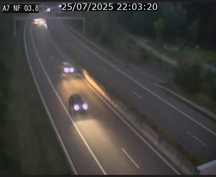 Webcam autoroute A7 au Luxembourg à la sortie du Tunnel Stafelter vers le Nord