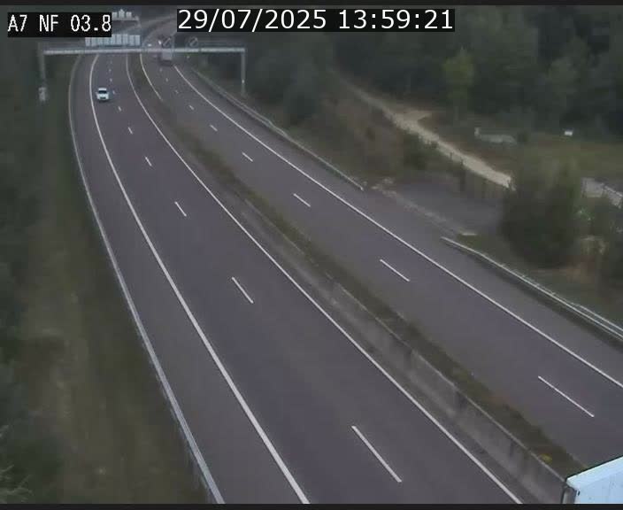 Webcam autoroute A7 au Luxembourg à la sortie du Tunnel Stafelter vers le Nord