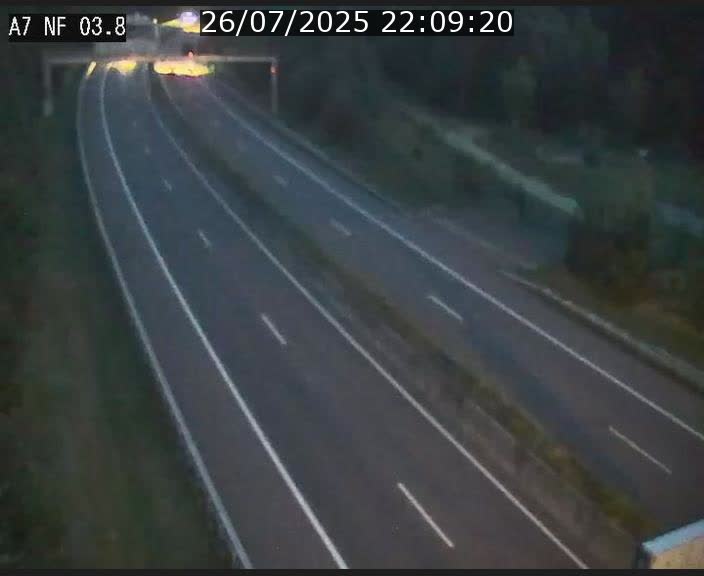 Webcam autoroute A7 au Luxembourg à la sortie du Tunnel Stafelter vers le Nord