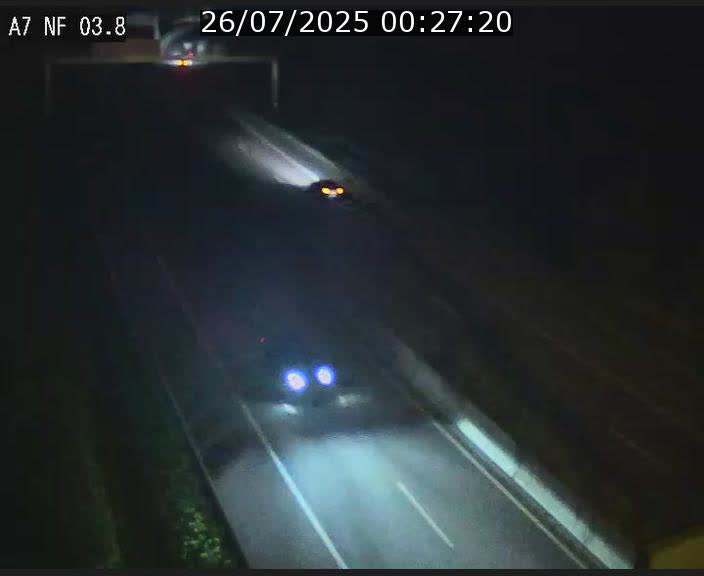 Webcam autoroute A7 au Luxembourg à la sortie du Tunnel Stafelter vers le Nord