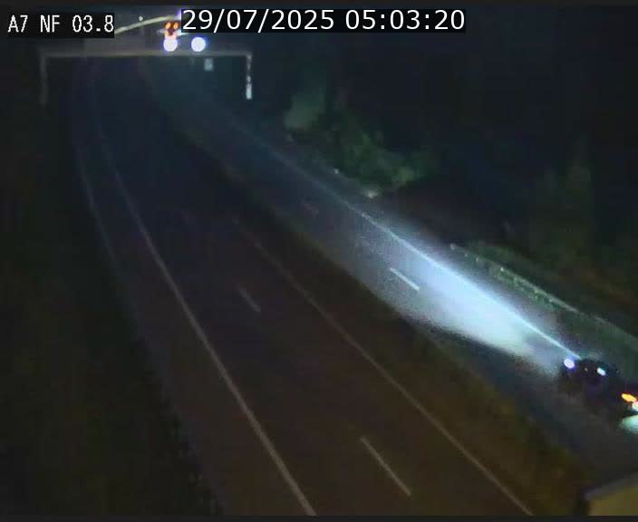 Webcam autoroute A7 au Luxembourg à la sortie du Tunnel Stafelter vers le Nord