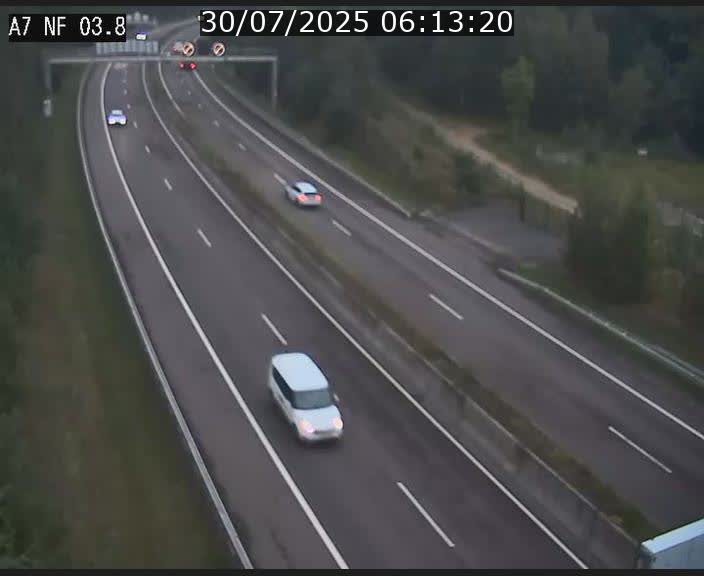 Webcam autoroute A7 au Luxembourg à la sortie du Tunnel Stafelter vers le Nord