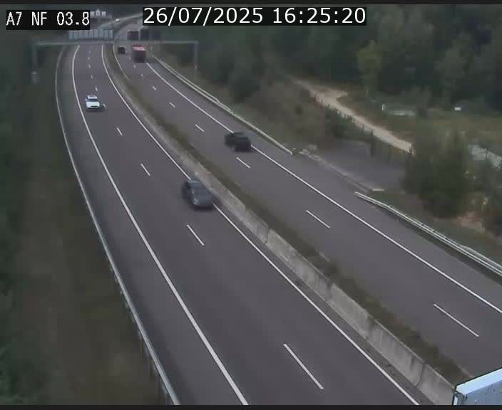 Webcam autoroute A7 au Luxembourg à la sortie du Tunnel Stafelter vers le Nord