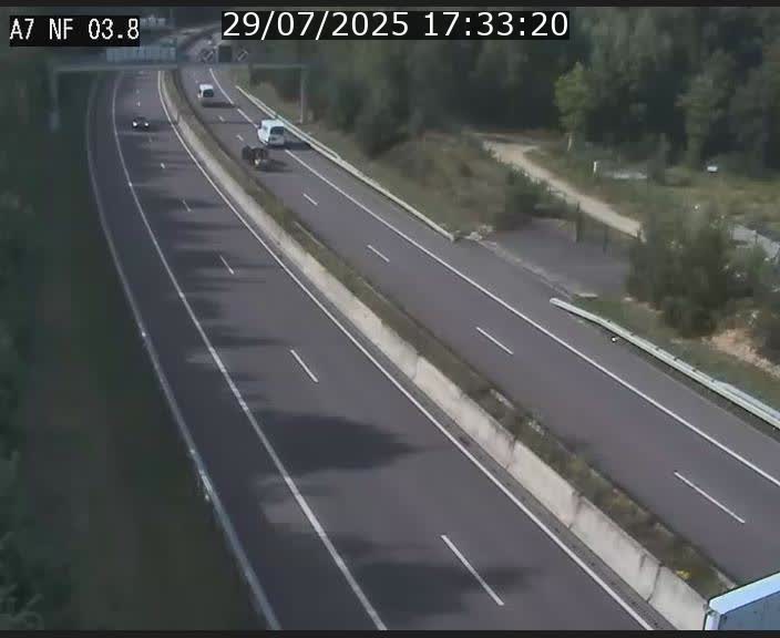 Webcam autoroute A7 au Luxembourg à la sortie du Tunnel Stafelter vers le Nord