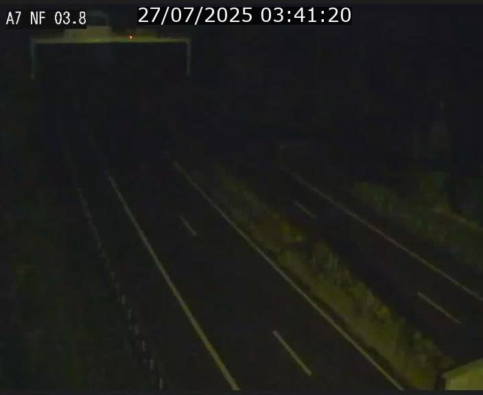 Webcam autoroute A7 au Luxembourg à la sortie du Tunnel Stafelter vers le Nord