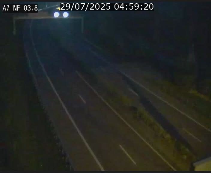 Webcam autoroute A7 au Luxembourg à la sortie du Tunnel Stafelter vers le Nord
