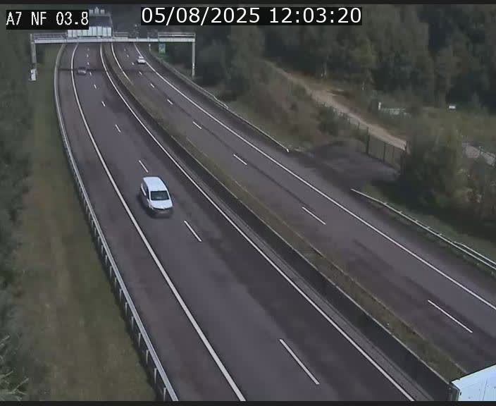 Webcam autoroute A7 au Luxembourg à la sortie du Tunnel Stafelter vers le Nord