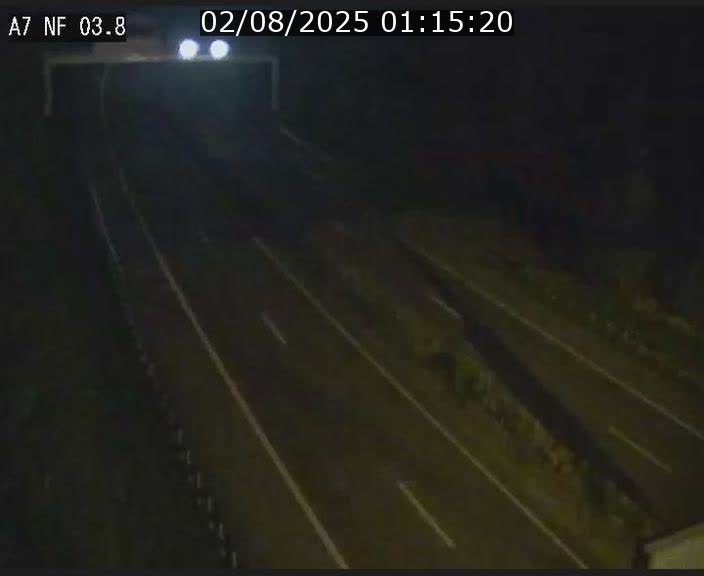 Webcam autoroute A7 au Luxembourg à la sortie du Tunnel Stafelter vers le Nord
