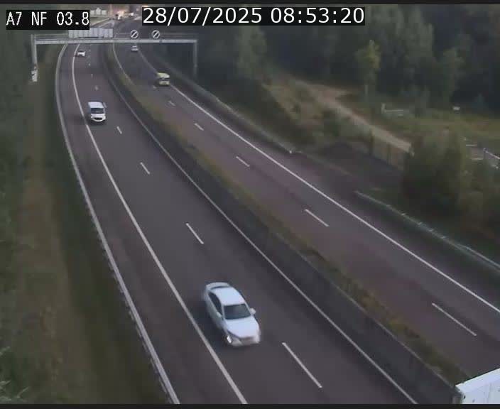 Webcam autoroute A7 au Luxembourg à la sortie du Tunnel Stafelter vers le Nord