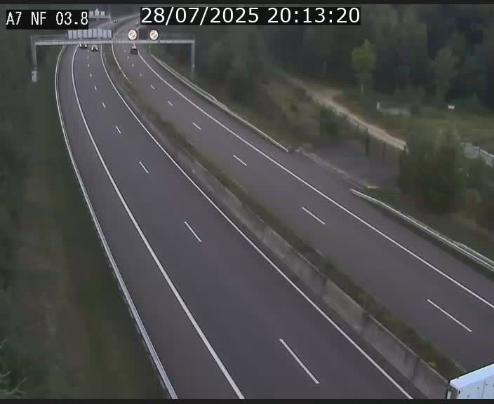 Webcam autoroute A7 au Luxembourg à la sortie du Tunnel Stafelter vers le Nord