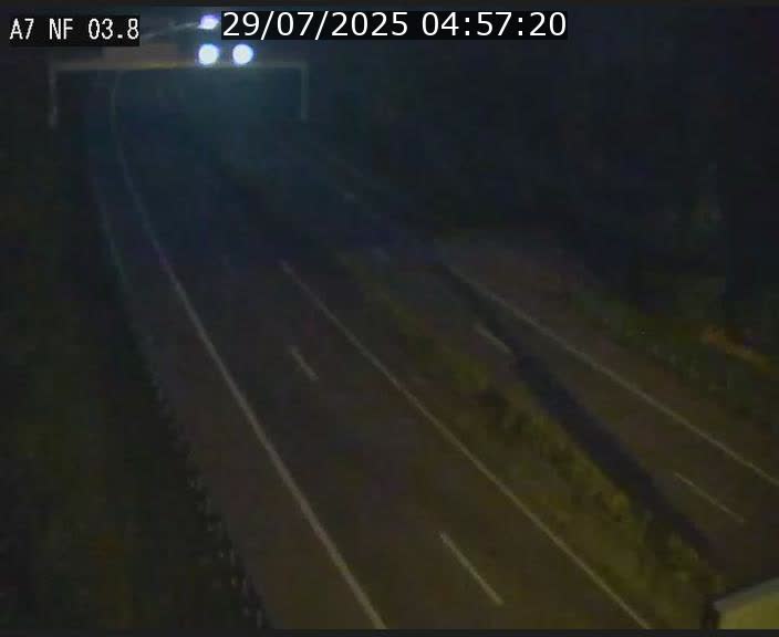 Webcam autoroute A7 au Luxembourg à la sortie du Tunnel Stafelter vers le Nord