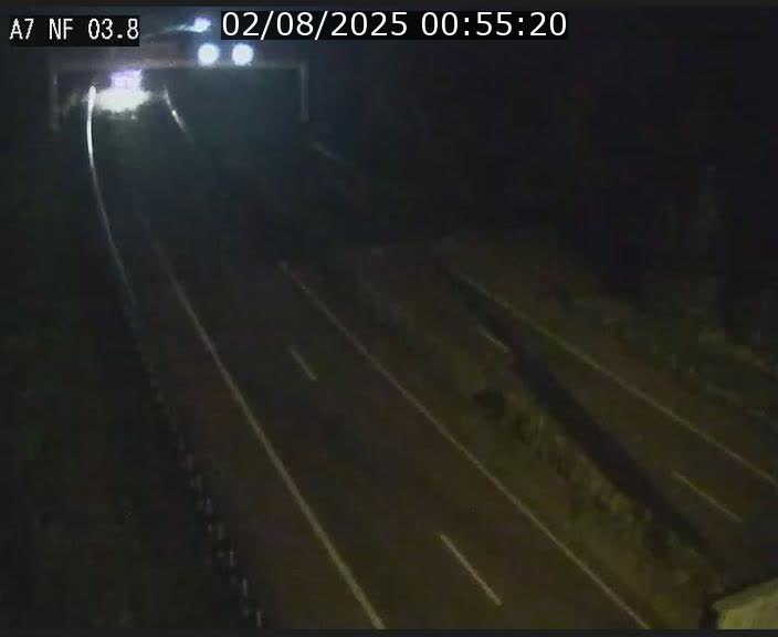 Webcam autoroute A7 au Luxembourg à la sortie du Tunnel Stafelter vers le Nord