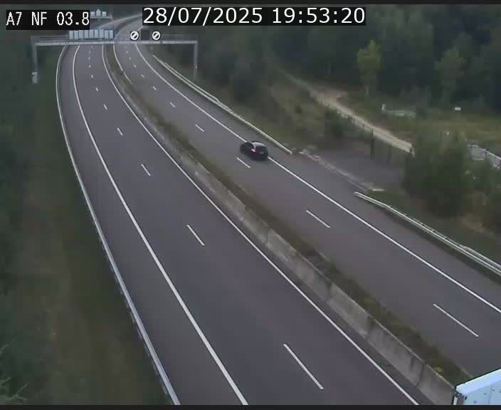 Webcam autoroute A7 au Luxembourg à la sortie du Tunnel Stafelter vers le Nord
