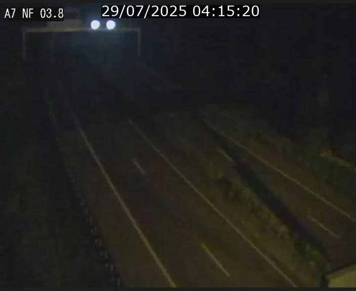 Webcam autoroute A7 au Luxembourg à la sortie du Tunnel Stafelter vers le Nord