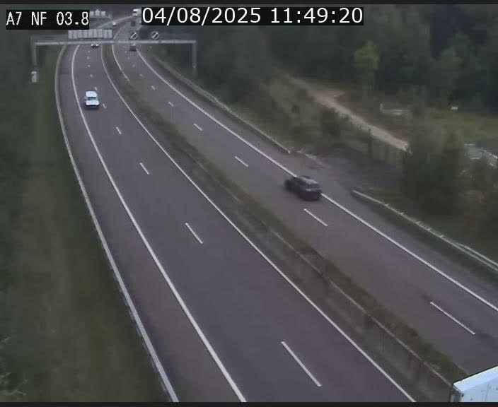 Webcam autoroute A7 au Luxembourg à la sortie du Tunnel Stafelter vers le Nord