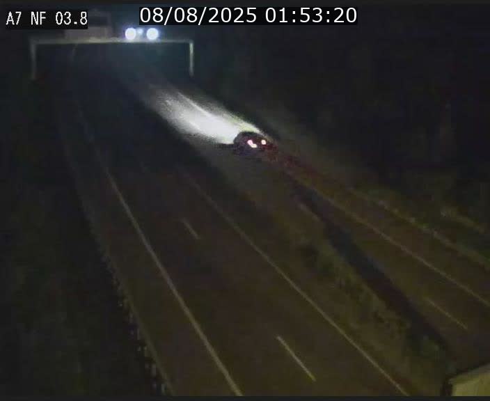 Webcam autoroute A7 au Luxembourg à la sortie du Tunnel Stafelter vers le Nord