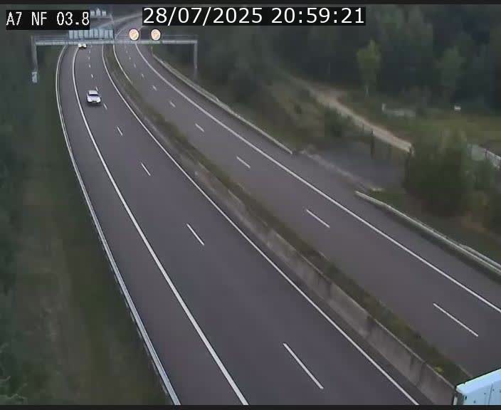 Webcam autoroute A7 au Luxembourg à la sortie du Tunnel Stafelter vers le Nord