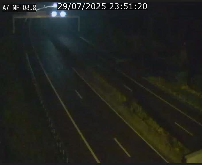 Webcam autoroute A7 au Luxembourg à la sortie du Tunnel Stafelter vers le Nord