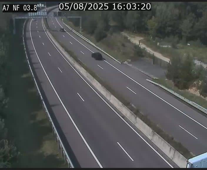 Webcam autoroute A7 au Luxembourg à la sortie du Tunnel Stafelter vers le Nord