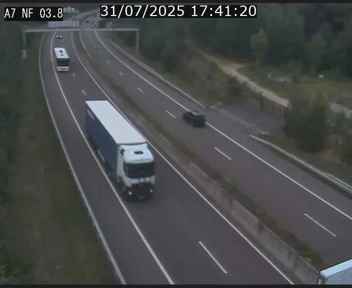 Webcam autoroute A7 au Luxembourg à la sortie du Tunnel Stafelter vers le Nord