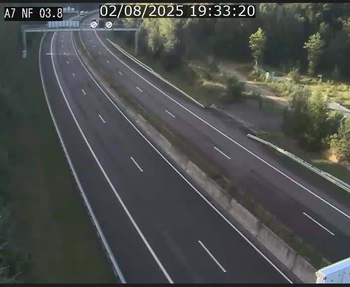 Webcam autoroute A7 au Luxembourg à la sortie du Tunnel Stafelter vers le Nord